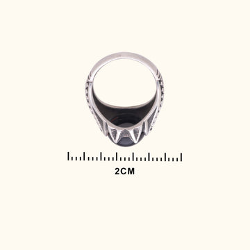Antique Black Stone Men's Ring